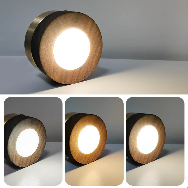 Willbuyshop Surface-Mounted Downlight - Black Walnut & Brass