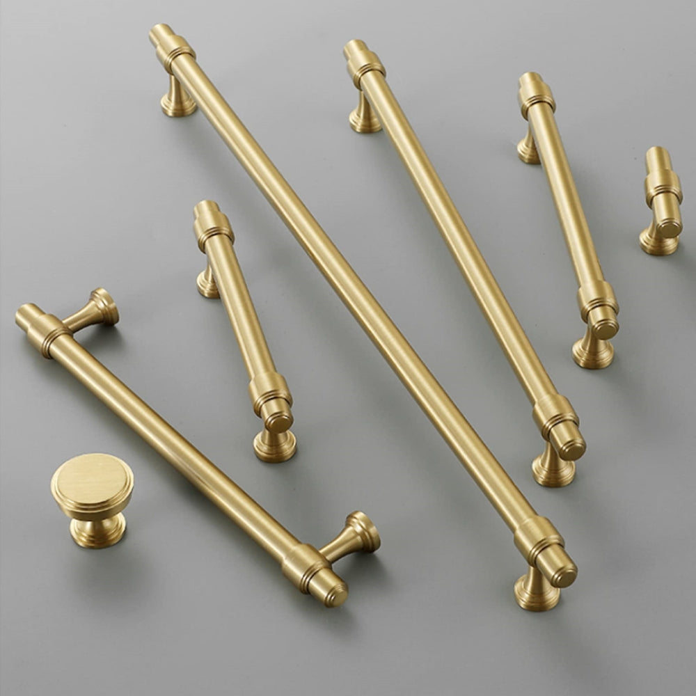 Modern Brass Black & Gold Kitchen Cabinet Drawer Pulls