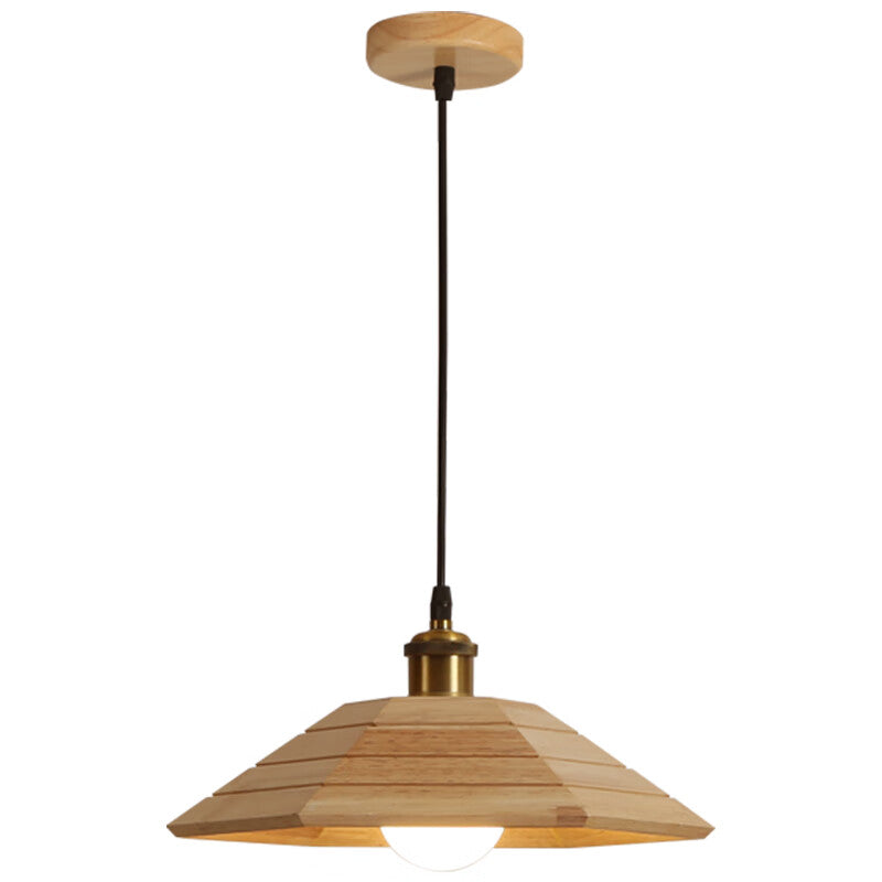 Willbuyshop Modern Scandinavian Pendant Light - Natural Wood Finish