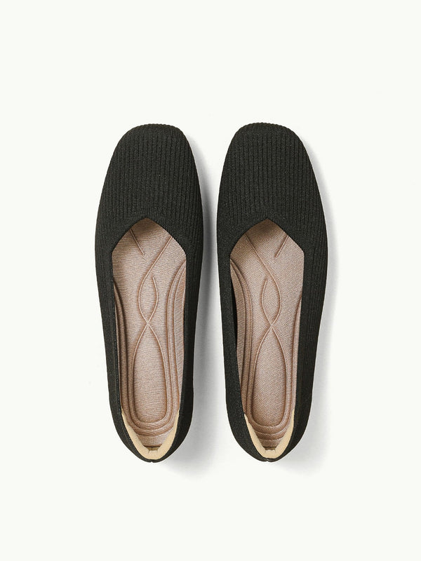 Square-toe V-Cut Flats