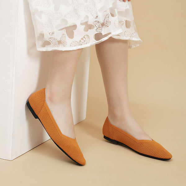 Women's Square Toe Flats No Blister, Best for Wide Feet and Bunions