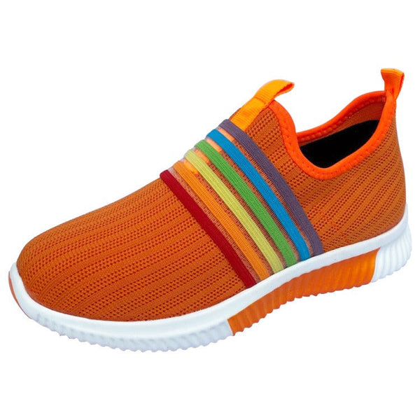 Comfortable Walking Orthopedic Shoes For Women Knitted Colorful Slip-ons