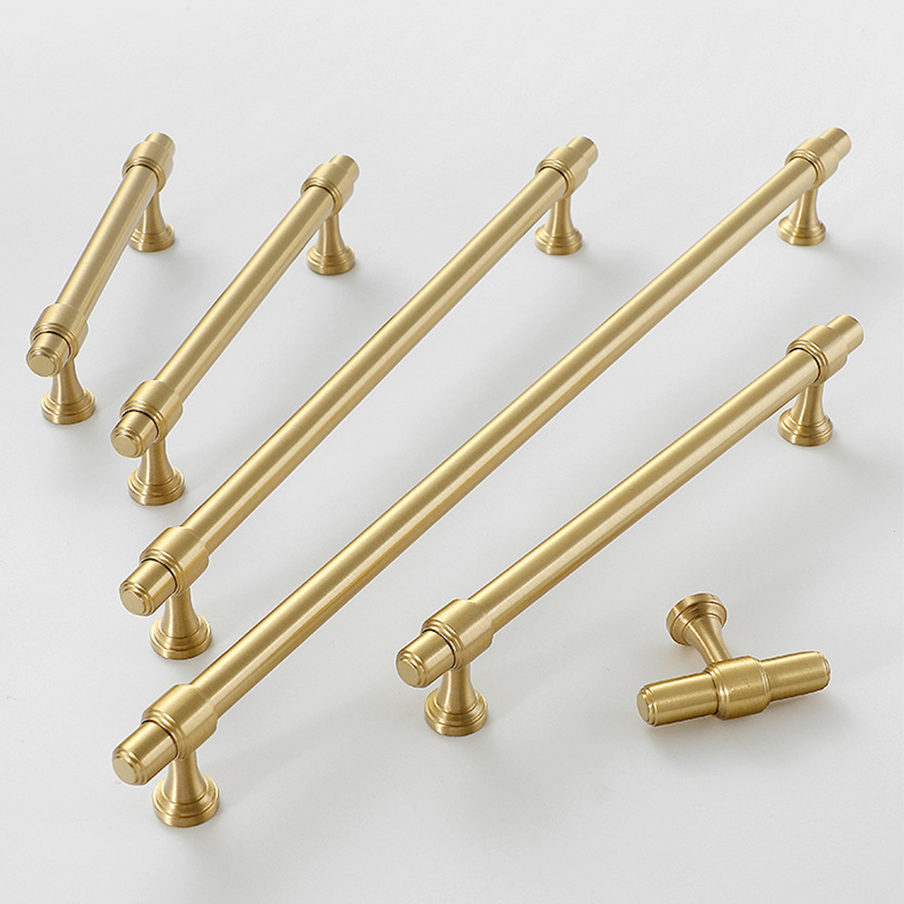 Modern Brass Black & Gold  Kitchen Cabinet Drawer Pulls