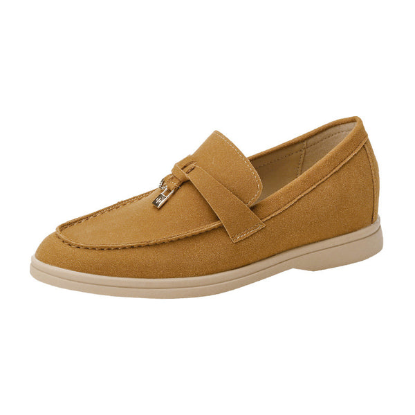 Tassel height increasing loafers soft bottom slip-on shoes