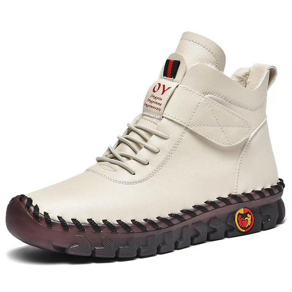 Orthopedic Shoes for Women Waterproof Velcro Plush Fleece Warm Leather Boots