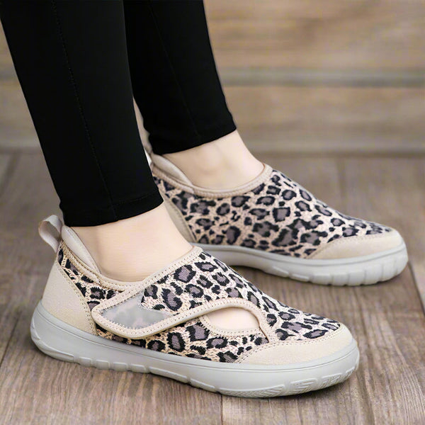 Leopard Print Slip-On Orthopedic Shoes