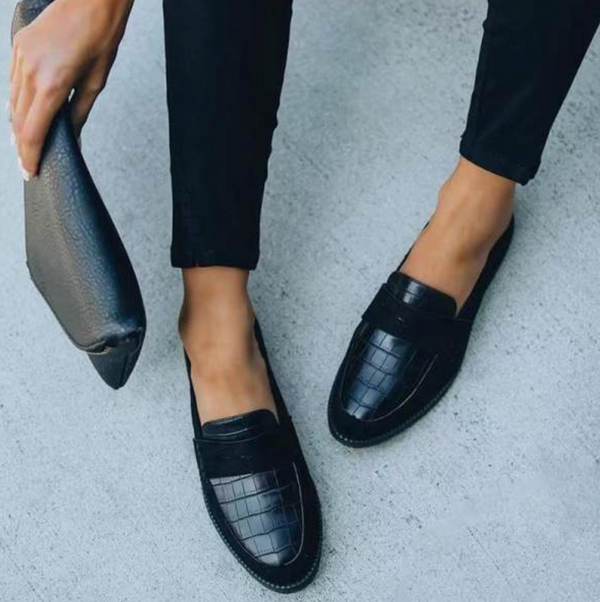 Women's Luxury Leather Loafers - Timeless Design, All-Season Comfort