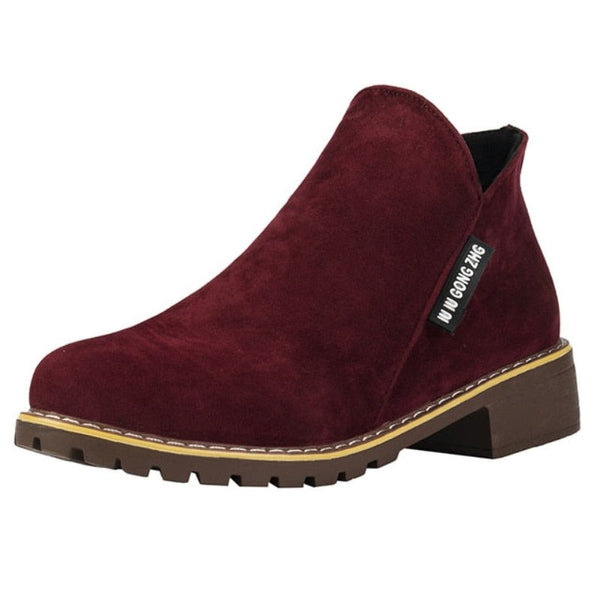 Orthopedic Women Ankle Boots Suede Warm Zipper NonSkid Fashion Designed