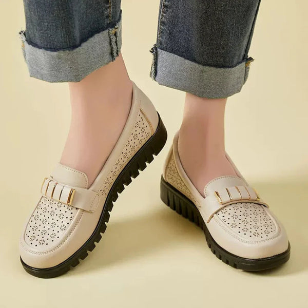 All-Day Comfort Perforated Slip-On Loafers for Women