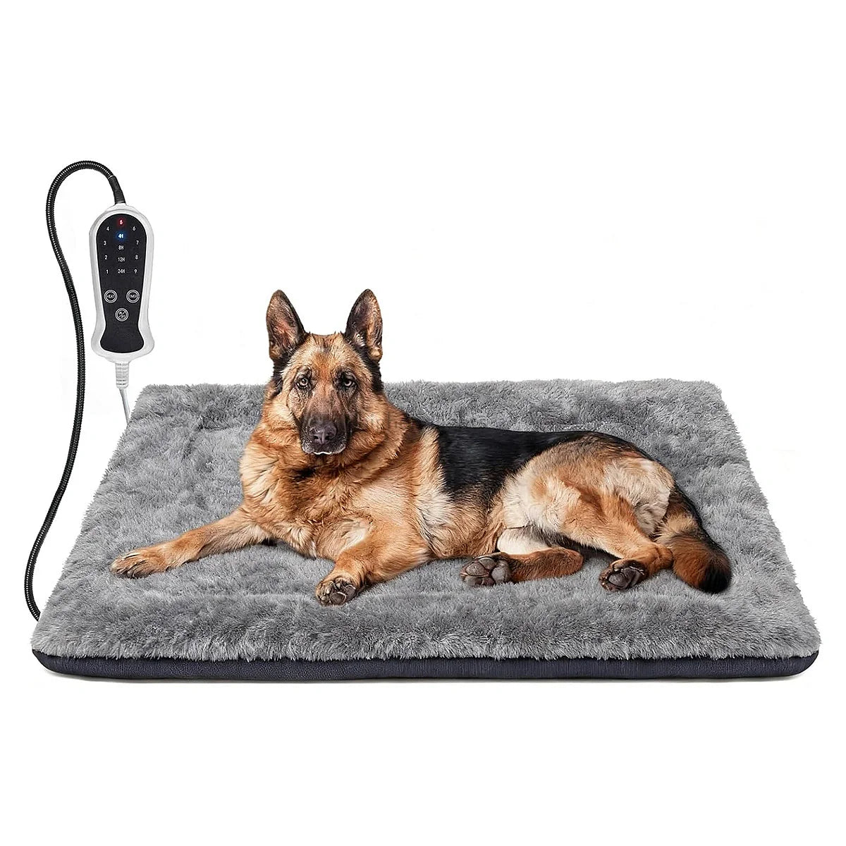 Heated Dog Bed with Adjustable Temperature and Washable Cover