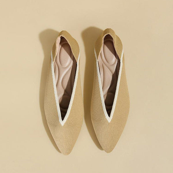 Women's Orthopedic Shoes Pointed Toe Slingback Flat Closed Toe With Arch Support