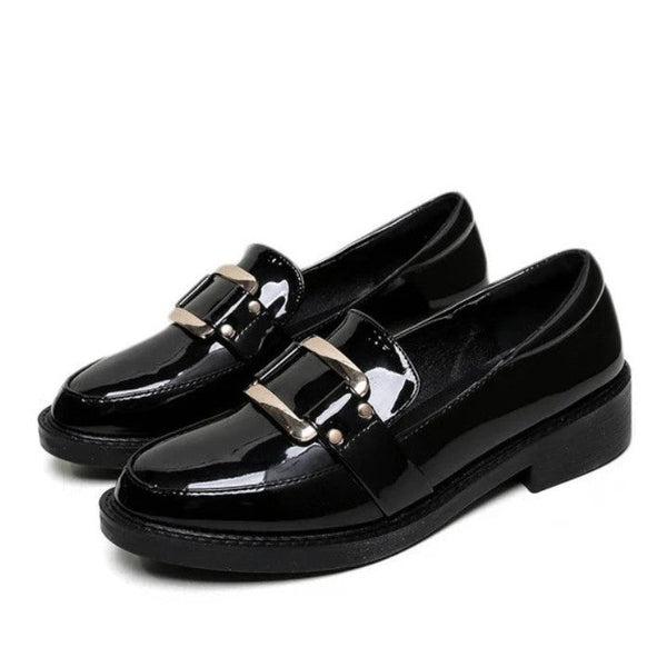 Women Loafers Leather Oxford Shoes