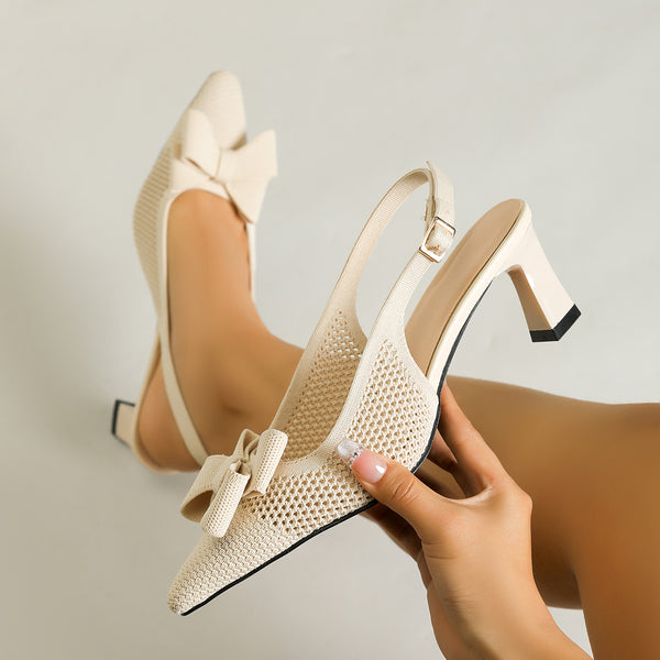 Women's Heels fly woven breathable comfortable ladies sandals shoes