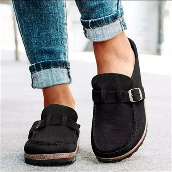 Women's Flat Heel Platform Orthopedic Loafers Cloth Clean Surface