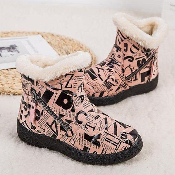 Women Warm Winter Boots Waterproof Furred Collar Orthopedic Shoes