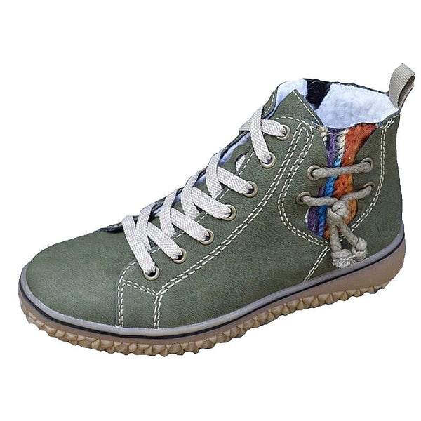 Women Ankle Boots Zipper Plush Orthopedic Shoes