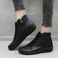 Round Toe Zipper Casual Ankle Boots for Bunions